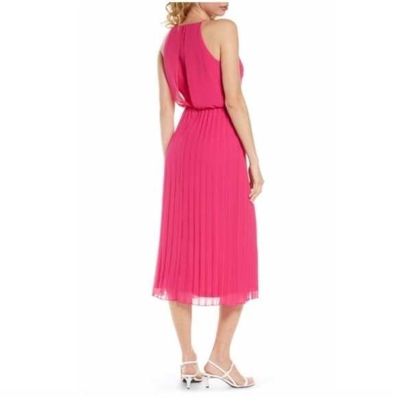 Sam Edelman NWT Women's Sleeveless Pleated Chiffon Maxi Dress S Workwear Office - Picture 4 of 15